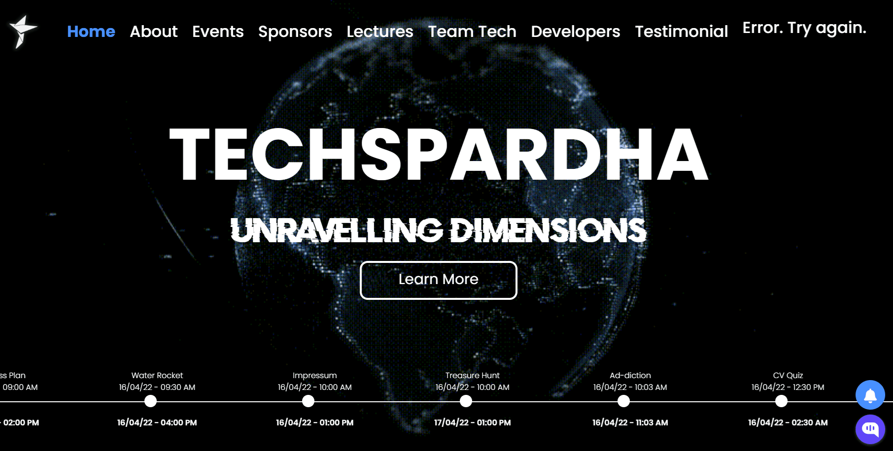 Techspardha  Website